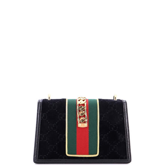 Gucci Small Sylvie Shoulder Bag GG Velvet - Picture 3 of 5